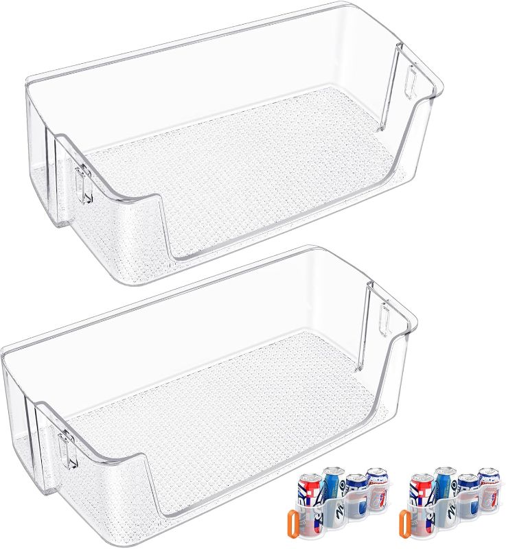 Photo 1 of [2 PACK] UPGRADED DA63-09775A DA97-20984A Refrigerator Door Bin Replacement Compatible with Samsung Refrigerator Door Shelf Right Samsung Refrigerator Door Bin RF27T5201SR, RF28T5001SR, RF27T5241SR

