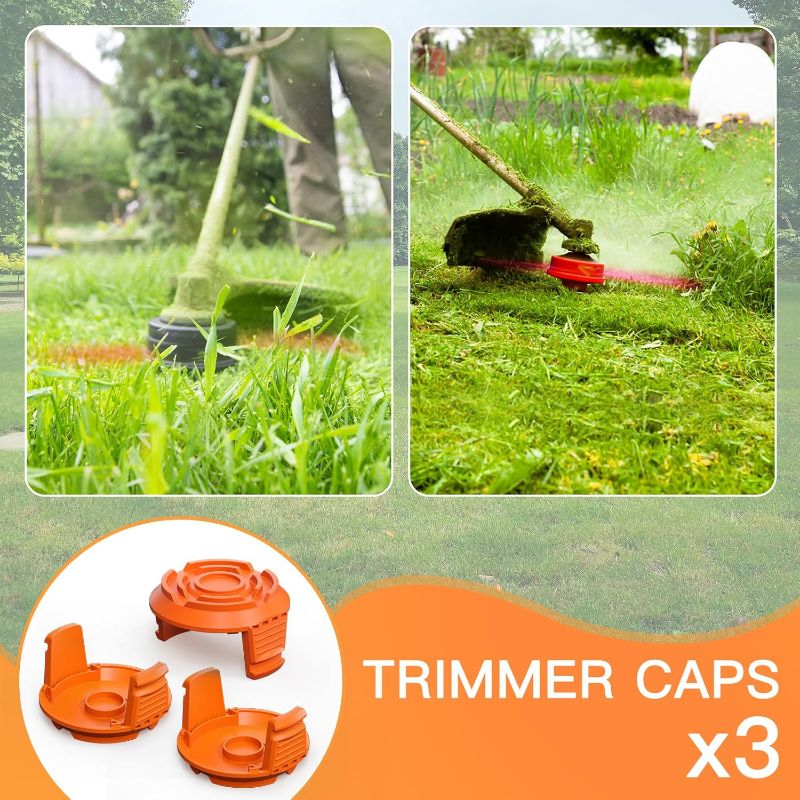 Photo 1 of Spool Cap Cover for Worx,Trimmer Replacement Spool Cap Covers for Worx,Suitable for Worx Weed Eater (3 Pack)