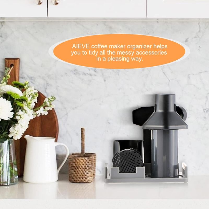 Photo 1 of Aieve Coffee Station Organizer Compatible with Aeropress Coffee Maker, Coffee Storage Caddy Coffee Filter Holder