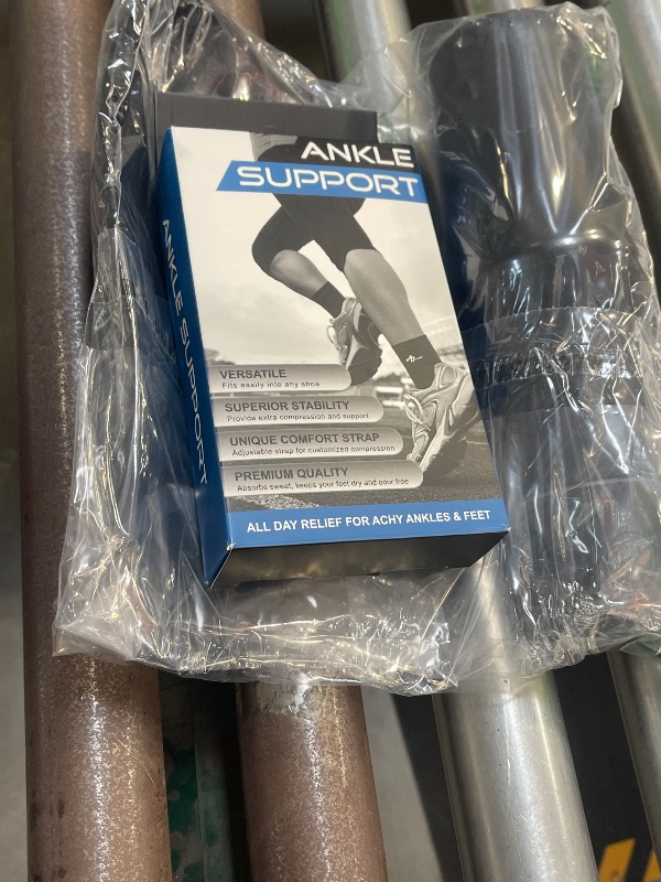 Photo 1 of ABIRAM Foot Sleeve (Pair) with Compression Wrap, Ankle Brace For Arch, Ankle Support, Football, Basketball, Volleyball, Running, For Sprained Foot, Tendonitis, Plantar Fasciitis