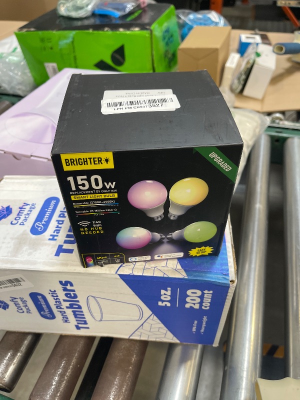 Photo 1 of Smart LED Light Bulbs 150W Equivalent, 1600LM 16W Alexa Light Bulbs, A19 E26 Ultra Bright Color Changing Light Bulbs, 2.4 GHz WiFi Dimmable Light Bulbs Compatible with Alexa, Google 4 Packs(Upgrated)