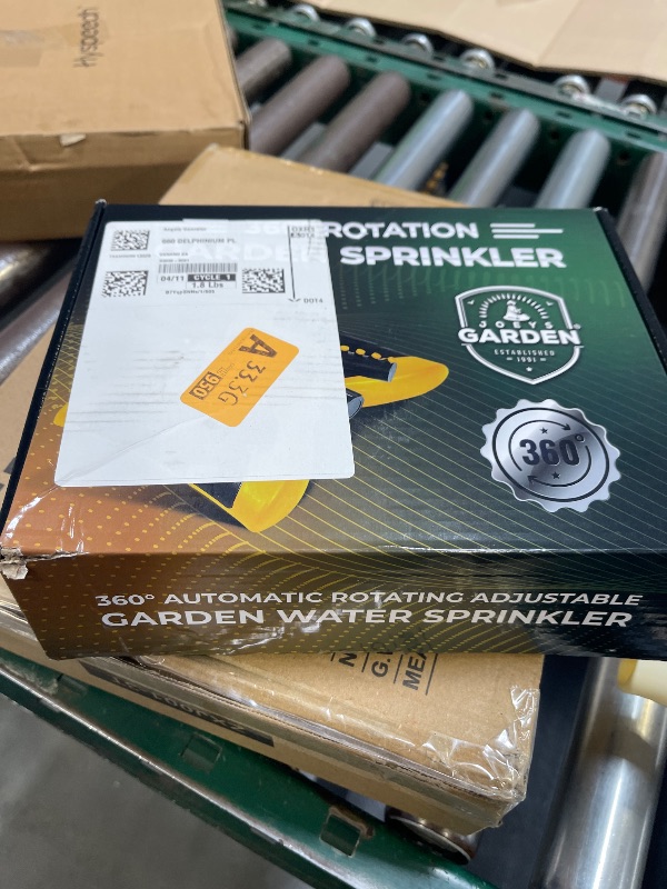 Photo 1 of Joeys Sprinkler for Yard, Rotating Garden Sprinkler for Large Area Coverage, Lawn and Yard Sprinklers (Yellow)