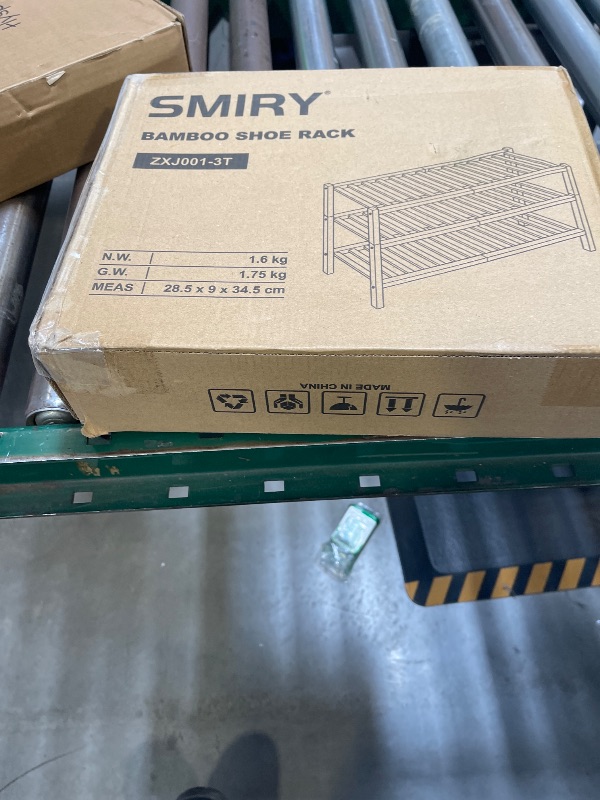 Photo 1 of Smiry Shoe Rack, 3 Tier Bamboo Shoe Organizer, Stackable Free Standing Wooden Shoe Storage Shelf for Closet, Entryway, Front Door Entrance, Natural