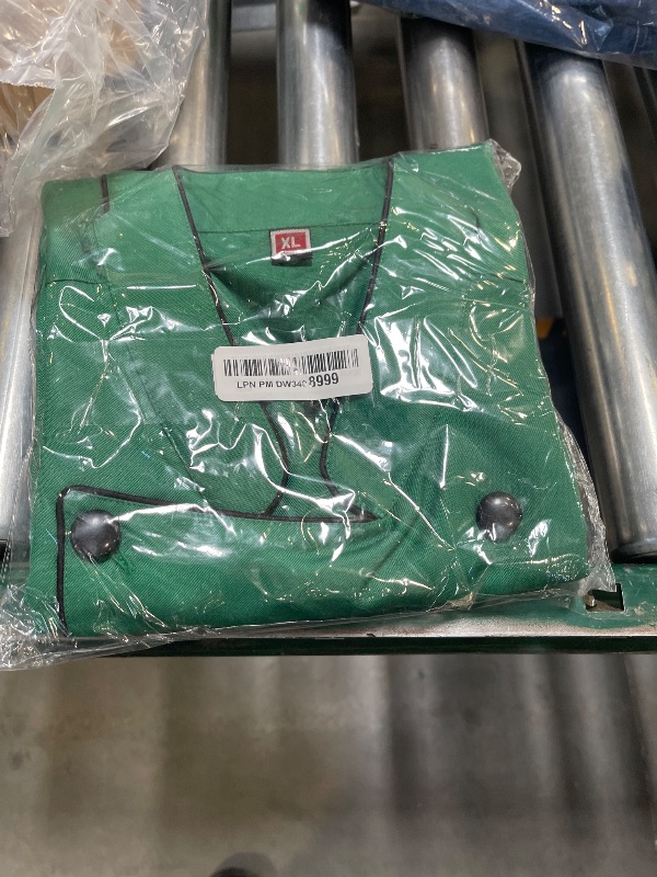 Photo 1 of Men's Multi Color Chef Jacket/Light Weight Chef Coat With Contrast Black Piping(Size,S-5XL) (Green, X-Large)