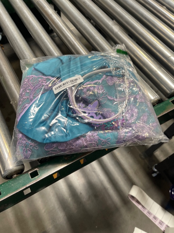 Photo 1 of PURFEEL Girls Mermaid Princess Dress Kids Mermaid Costume Dress up for Ariel 4-5Years