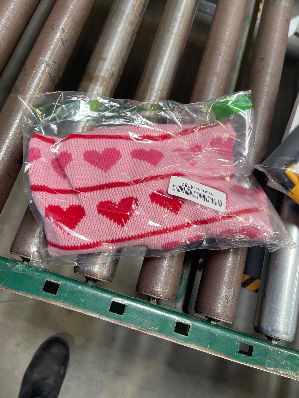 Photo 1 of KYEESE Dog Sweater for Small Dogs Warm Dog Coats Fall Winter Dog Clothes Dog Sweater Dress with Cute Red Love Design Turtleneck Knit for Girl Dog Sweater with Leash Hole, Pink, Large