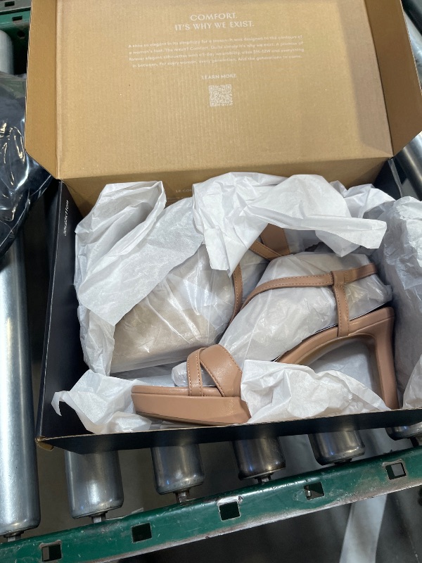 Photo 1 of Naturalizer Womens Abby Heeled Sandal Taupe Tan Smooth 8.5 M