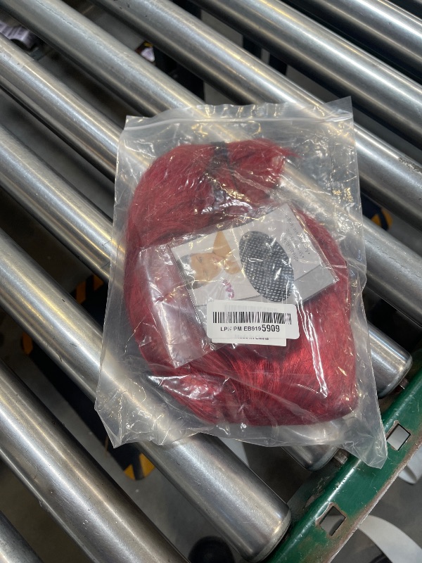 Photo 1 of Shqncoh Anime Red-Haired Wig Red Middle-parted Short Curly Cosplay Props Party Hair Halloween Accessory