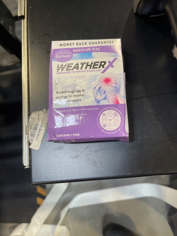 Photo 1 of WeatherX Headache Prevention– Pressure Filtering Earplug for Shifts in Barometric Weather Pressure, Download Free Alert app (Regular 1 PK)