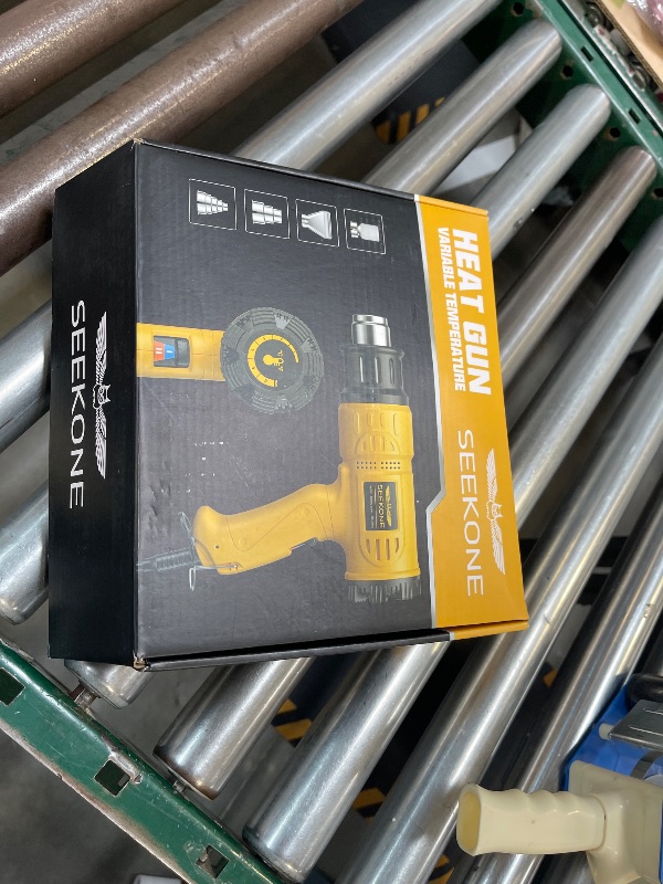 Photo 1 of SEEKONE Heat Gun 1800W 122?-1202??50?- 650??Fast Heating Heavy Duty Hot Air Gun Kit Variable Temperature Control Overheat Protection with 4 Nozzles for Crafts, Shrinking PVC, Stripping Paint(5.2FT)