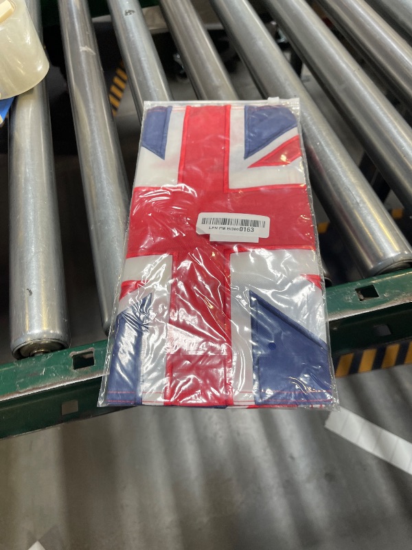 Photo 1 of Homissor British Flag 12x18 Union Jack England Boat Flags Embroidered Sewn Stripes United Kingdom 1x1.5 UK Flag Heavy Duty Outdoor