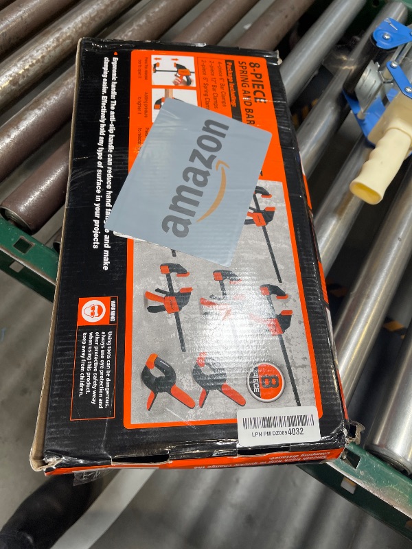 Photo 1 of HORUSDY 8-Pack Bar Clamps for Woodworking, 12" and 6" Bar Clamps, Wood Working Clamp Sets, Quick Clamps F Clamp with 150 LBS Load Limit (8-Pack Wood Clamps)