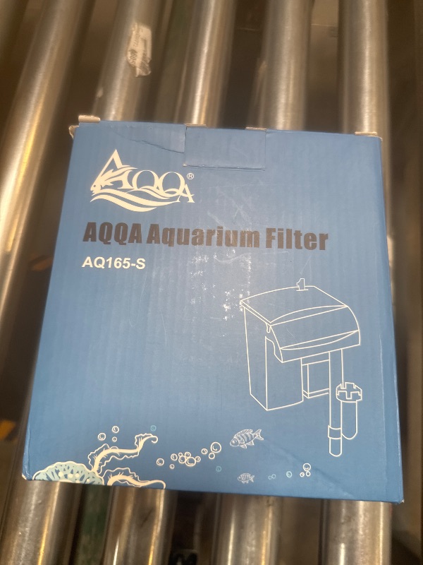 Photo 1 of AQQA Aquarium Filter 5-20 Gallon Fish Tank Filters with Bio-Wheel Power, Hang On Back Aquarium Filter, Adjustable Flow Hob Filter, Quiet Efficient and Silent Operation (5W 80GPH)