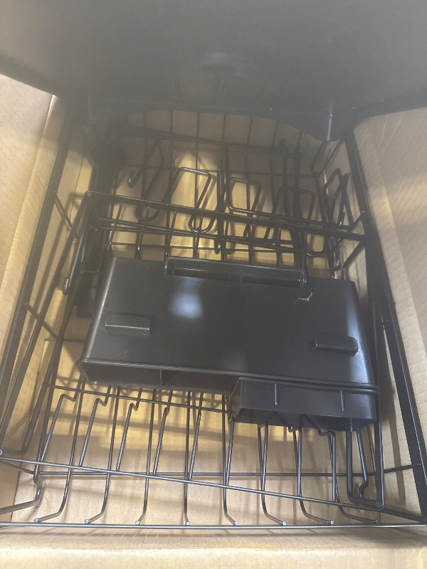 Photo 1 of 7 code Large Dish Drying Rack for Kitchen Counter, Detachable Large Capacity Dish Drainer Organizer, 2-Tier Dish Racks with Utensil Holder, Black