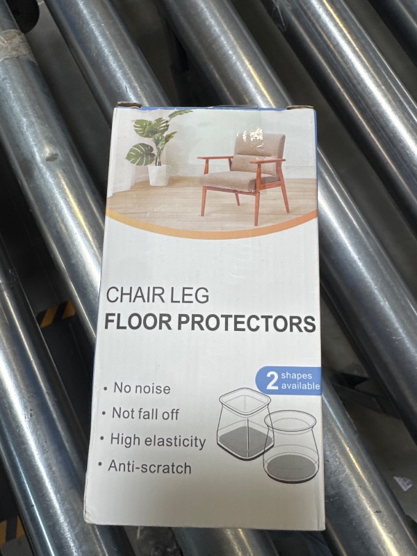 Photo 1 of 24 Pcs Chair Leg Floor Protectors Square, Silicone Felt Furniture Leg Pads Caps Covers for Hardwood Floors (Fit:1-1/16" to 1-5/8")