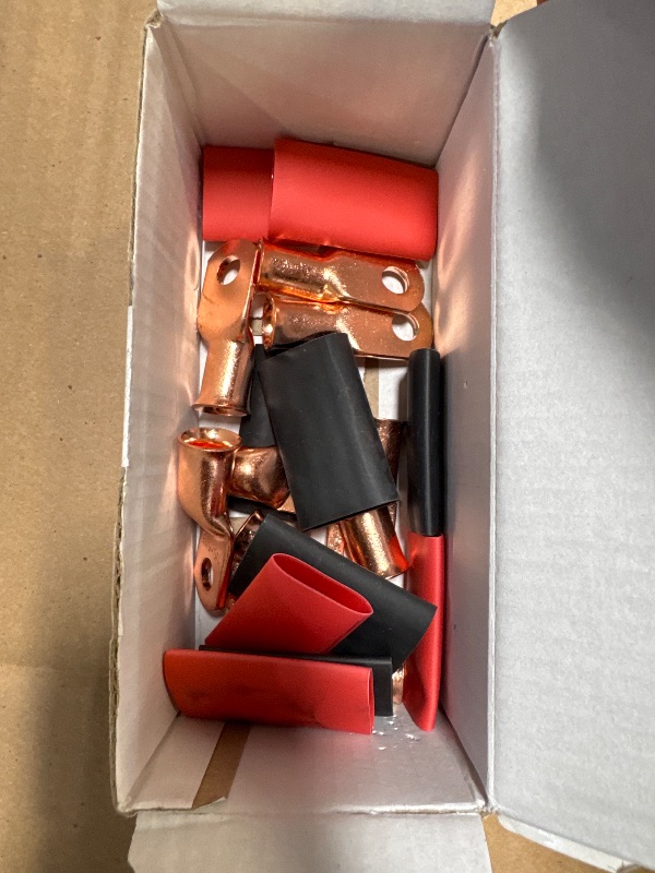 Photo 1 of Sanuke Wire Lugs Ring Terminal Connectors 10 Pack-1/0Guage (AWG) - 5/16" Ends, UL Listed Heavy Duty for Battery Cable Lug Wire Electrical Eyelets with 3:1 Dual Wall Adhesive Heat Shrink