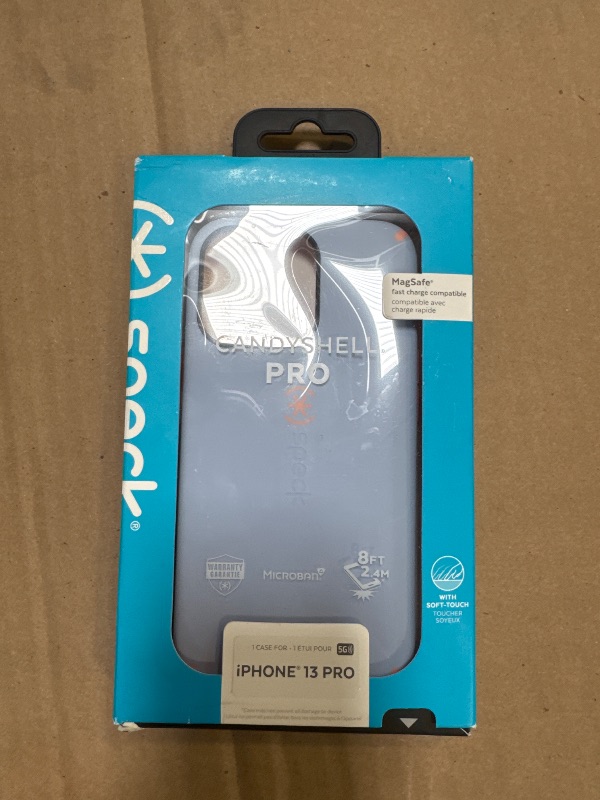 Photo 1 of Speck iPhone 13 Pro Case - Drop Protection & Scratch Resistant, Compatible with MagSafe Case for iPhone13 Pro - Slim Design with Soft Touch Coating - Harmony Blue, Chiffon Pink CandyShell Pro