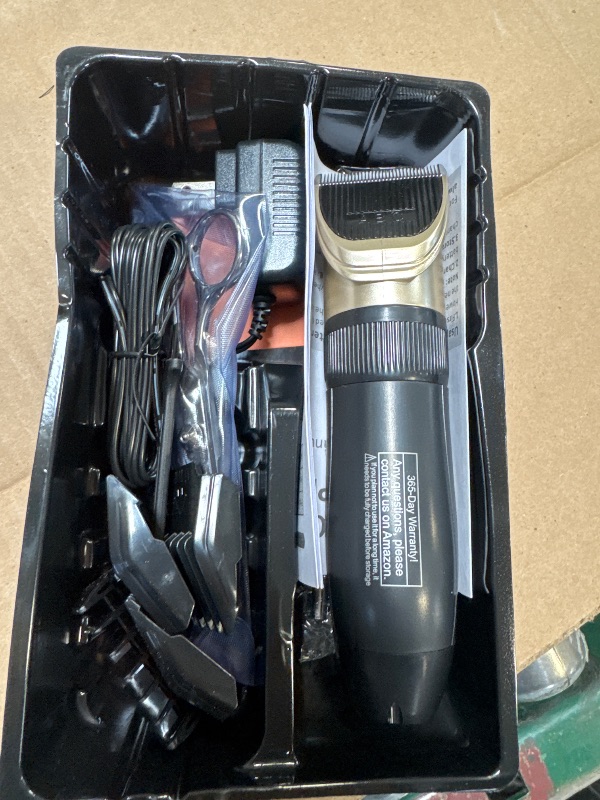 Photo 1 of Dog Grooming Kit Clippers, Low Noise, Electric Quiet, Rechargeable, Cordless, Pet Hair Thick Coats Clippers Trimmers Set, Suitable for Dogs, Cats, and Other Pets (Gold)