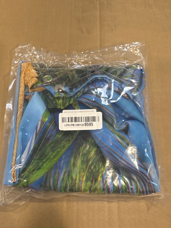 Photo 1 of Allenjoy 72" x 72" Tropical Beach Shower Curtain Summer Seaside Scene Ocean Island Palm Tree Bathroom Decorations Curtain Durable Bathtub Showers Decor (Hooks Not Included)