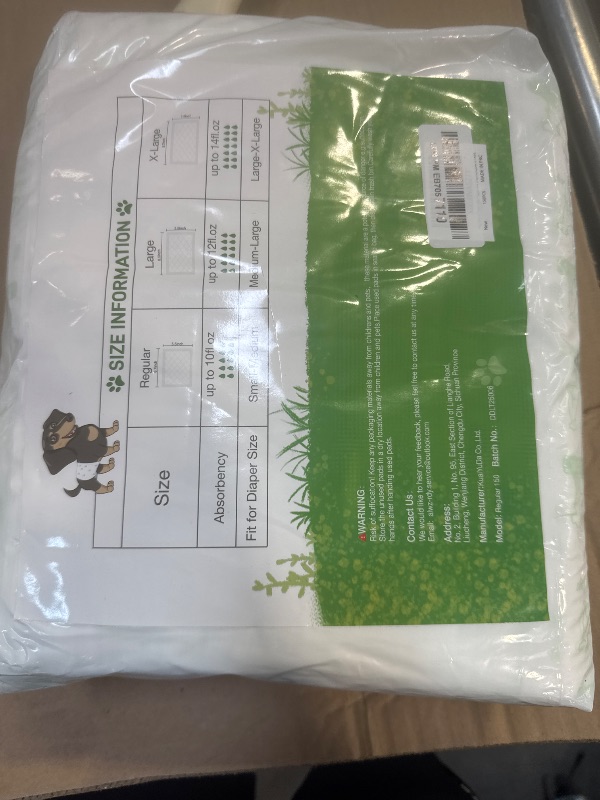 Photo 1 of Dog Diaper Liners 150ct Super Absorption Dog Diaper Booster Pads Disposable Leak-Proof for Female and Male Fit Most Reusable Belly Bands,Wraps and Period Diapers(Regular, S-150ct)