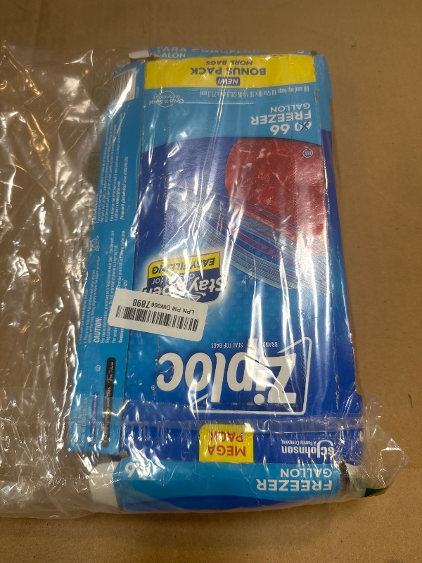 Photo 1 of Ziploc Gallon Food Storage Freezer Bags, Stay Open Design with Stand-Up Bottom, Easy to Fill, 66 Bags Total