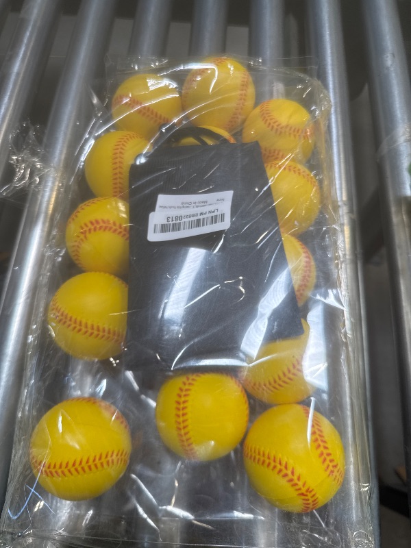 Photo 1 of Bac-kitchen 15 Pack Foam Baseballs, 9 Inch Soft Baseballs Training Pitch Baseball Baseball Stress Ball with Drawstring Bag(Yellow)
