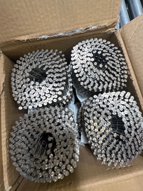 Photo 1 of findmall 3600 Count 2-Inch x .090-Inch Ring Shank 304 Stainless Steel Siding Nails 15-Degree Collated Wire Coil for Wood Siding or Fencing Applications