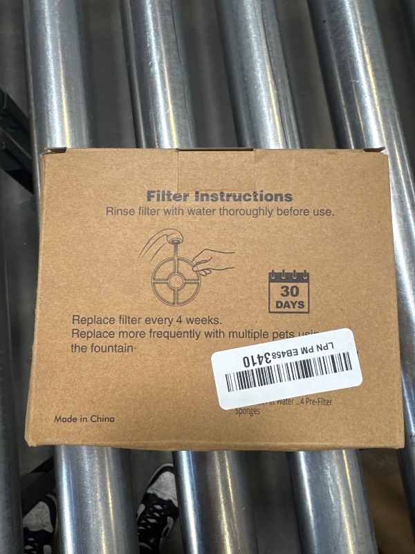 Photo 1 of Cat/Pet Water Fountain Filters, 12 Pieces Set Pack of 8 Replacement Filter Fit for 81oz/2.4L, 3 Filtration System with 4 Pre-Filter SpongesLPNPMEB9198250
