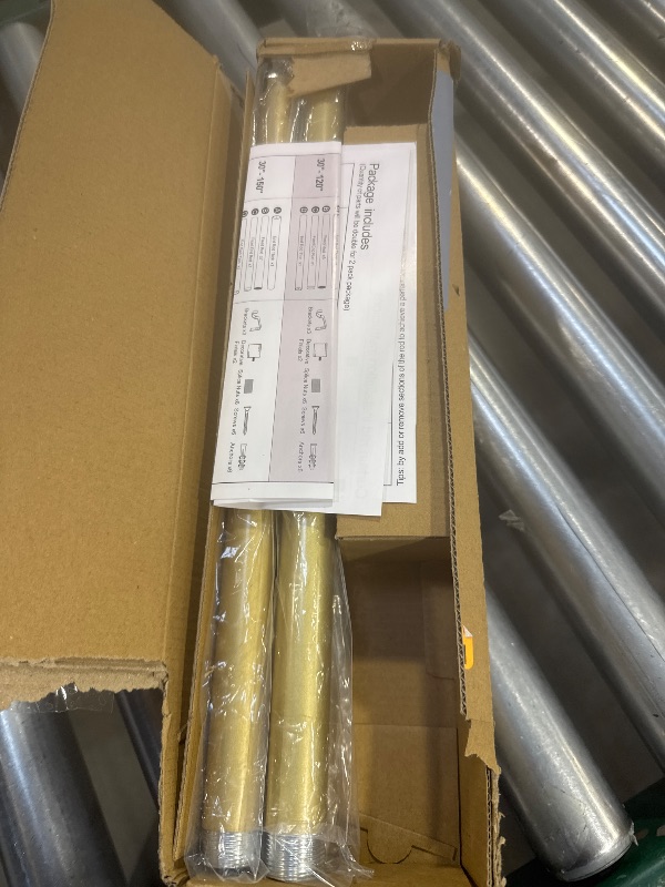 Photo 1 of IFELS Heavy Duty Curtain Rods for Windows 28 to 48 Inch, 1 Inch Adjustable Gold Curtain Rod with Easy Installation and Modern Design (A1,Gold,30-60")