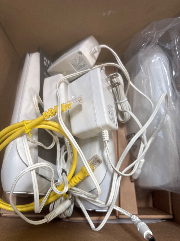Photo 1 of Netgear Orbi RBK763-100NAR AX5400 Tri-band WiFi 6 Mesh System, 5.4Gbps, Router and 2 Satellites (Renewed)