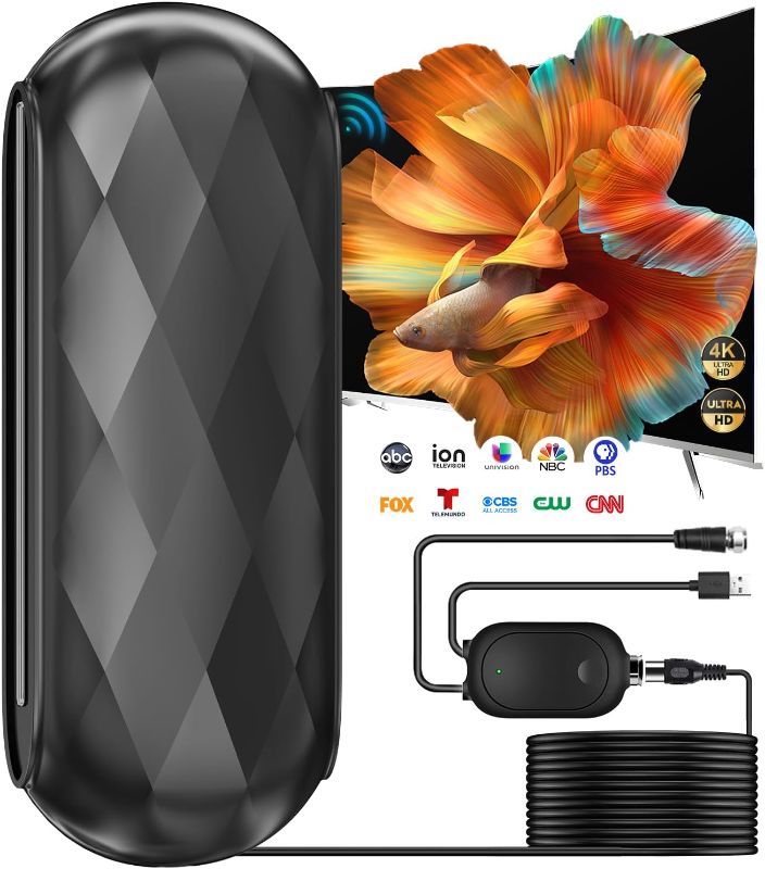 Photo 1 of 2210+ Miles Long Range TV Antenna,Digital Antenna Smart Tv Indoor Outdoor with Strongest Amplifier Signal Booster, HDTV Antennas For Local Channel No Cable Bills-Support 8K 4K 1080p Old TVs-36ft Cable
