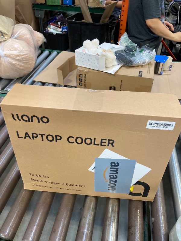 Photo 1 of llano RGB Laptop Cooling Pad, Gaming Laptop Cooler with Powerful Turbofan, Fast Cooling Laptop 15.6-21in, Adjustable Speed, Touch Control, LCD Screen
