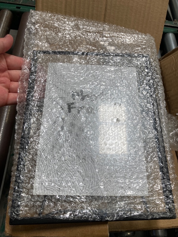 Photo 1 of Juvale 8 Pack Black Glass Frame for Pressed Flowers, 5 x 7 Inch Photos, Floating Picture Frames (6.9 x 8.9 In)