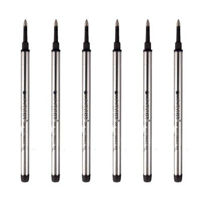 Photo 1 of Monteverde Fine Rollerball Refill for Dupont Rollerball Pens, 6/Pack, Black
