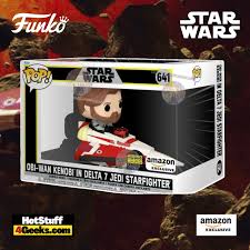 Photo 1 of Funko Pop Star Wars 641 Obi Wan Kenobi In Delta 7 Jedi Starfighter