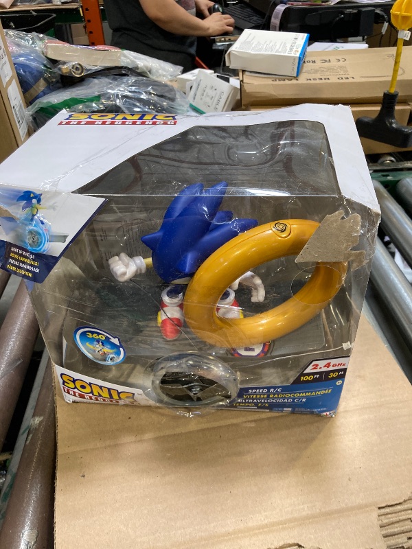 Photo 1 of Sonic The Hedgehog Speed RC Skateboard Vehicle with Gold Ring Controller – Light Up Wheels & 360 Spins, Turbo Mode for Extra Boost, 2.4GHz, 100FT Range