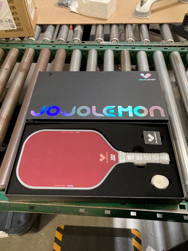 Photo 1 of Pickleball Paddles, Carbon Fiber Pickleball Paddle with a 16mm Shark Power Polymer Core, The Pickleball Rackets Designed for Ultimate Spin & Consistency