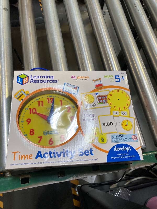 Photo 1 of Learning Resources Time Activity Set - 41 Pieces, Ages 5+,Clock for Teaching Time, Telling Time, Homeschool Supplies, Montessori Clock