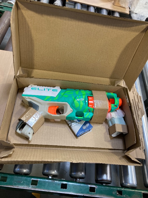 Photo 1 of NERF Elite Disruptor Dynamic Green Dart Blaster, Rotating Drum, Slam Fire, Kids Outdoor Toys for 8 Year Old Boys & Girls 
