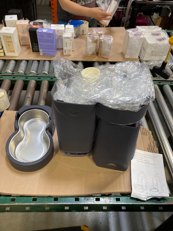 Photo 1 of Automatic Cat Feeder and Water Dispenser with Stainless Steel Bowl Dog Gravity Food Feeder and Waterer for Small Medium Pets Puppy Kitten 1 Gallon x 2
