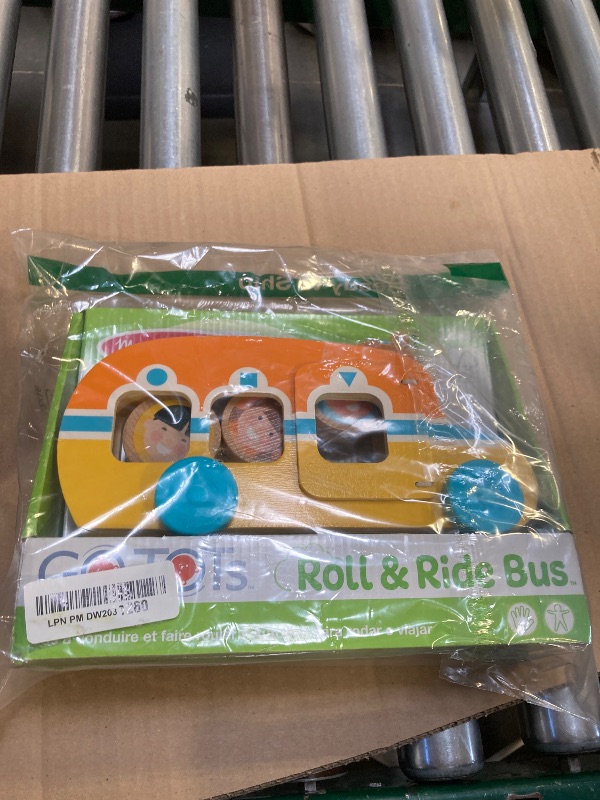 Photo 1 of Melissa & Doug GO Tots Wooden Roll & Ride Bus with 3 Disks - FSC Certified