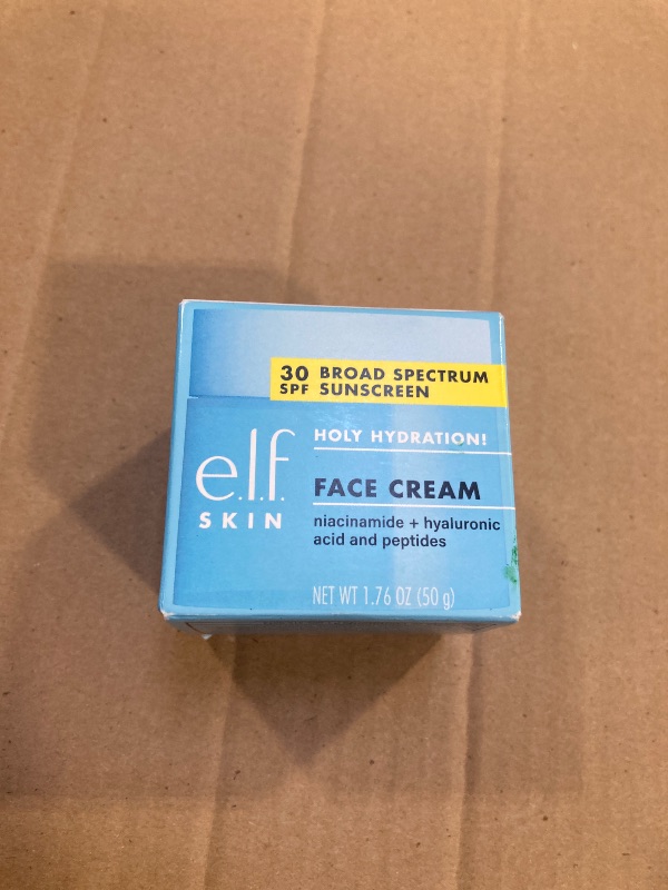 Photo 1 of e.l.f. Holy Hydration! Face Cream, Broad Spectrum SPF 30 Sunscreen, Moisturizes & Softens Skin, Quick-Absorbing & Ultra-Hydrating,1.7 Ounce