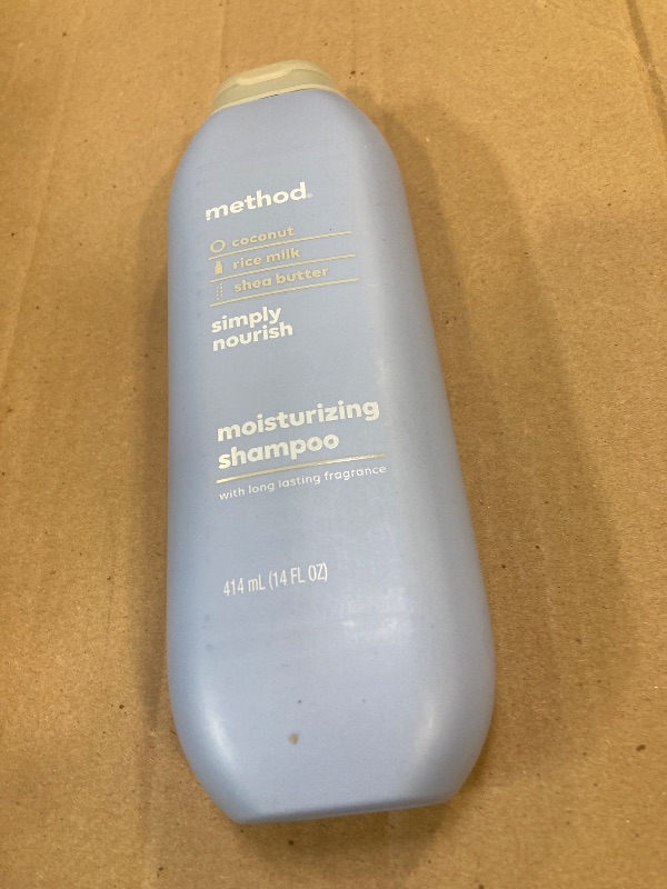 Photo 1 of Method Moisturizing Shampoo, Simply Nourish with Shea Butter, Coconut, and Rice Milk Scent Notes, Paraben and Sulfate Free, 14 oz (Pack of 1)