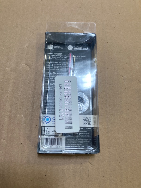 Photo 1 of Tweezerman Stainless Steel Slant Tweezer - Eyebrow Tweezers for Women and Men (Neon Pink)