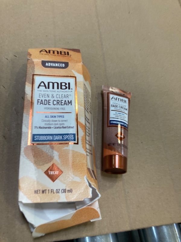 Photo 1 of Ambi Even & Clear Advanced Fade Cream, Hydroquinone-free, Hyperpigmentation Treatment, Stubborn Dark Spot Corrector, Results In As Little As 2-3 Weeks, Niacinamide, Licorice Root Extract, PHA, 1 Fl Oz