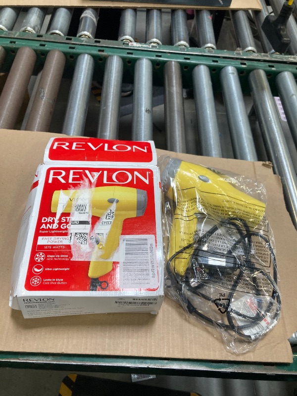 Photo 1 of REVLON Compact Hair Dryer | 1875W Lightweight Design, Perfect for Travel, (Yellow)