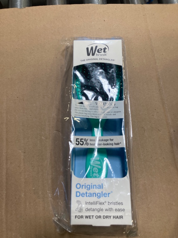 Photo 1 of Wet Brush Original Detangler Hair Brush, Amazon Exclusive Aqua- Ultra-Soft IntelliFlex Bristles-Detangling Hairbrush Glides Through Tangles For All Hair Types (Wet Dry & Damaged Hair) - Women & Men