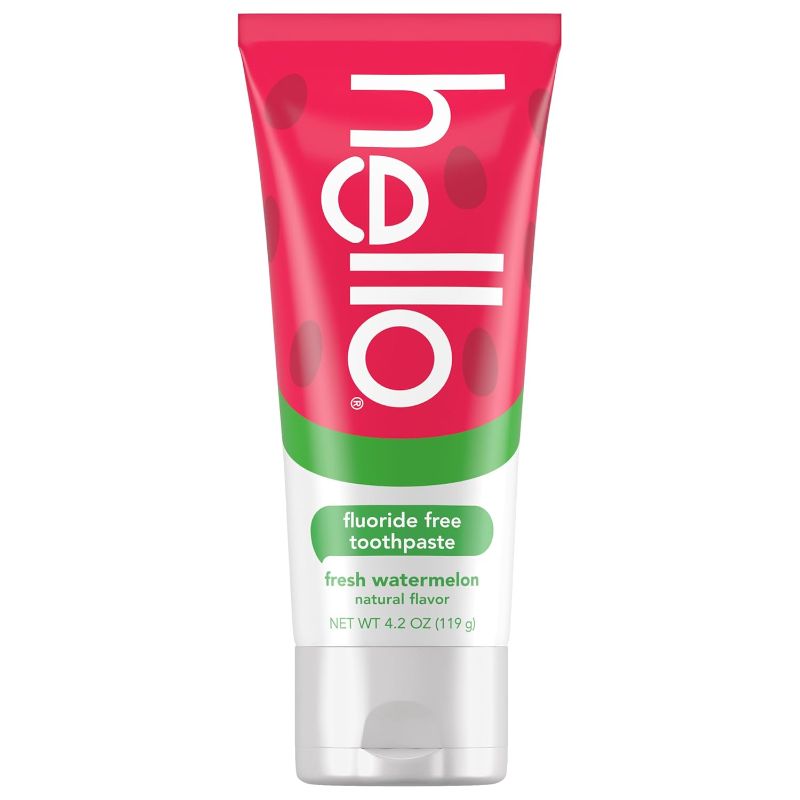 Photo 1 of hello Fresh Watermelon Fluoride Free Kids Toothpaste, 4.2 Oz Tube