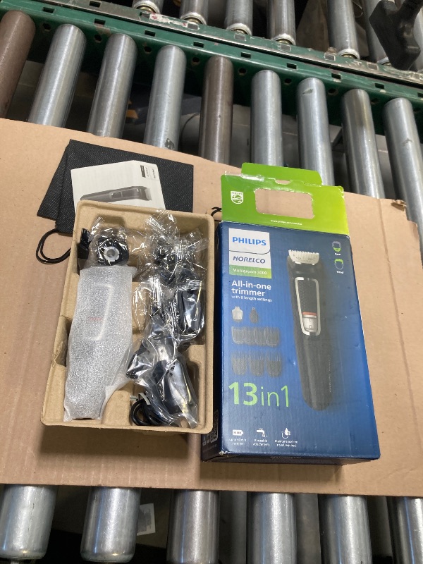 Photo 1 of Norelco Philips Multi Groomer All-in-One Trimmer Series 3000-13 Piece Mens Grooming Kit for Beard, Face, Nose, Ear Hair Trimmer and Hair Clipper - NO Blade Oil Needed, MG3740/40