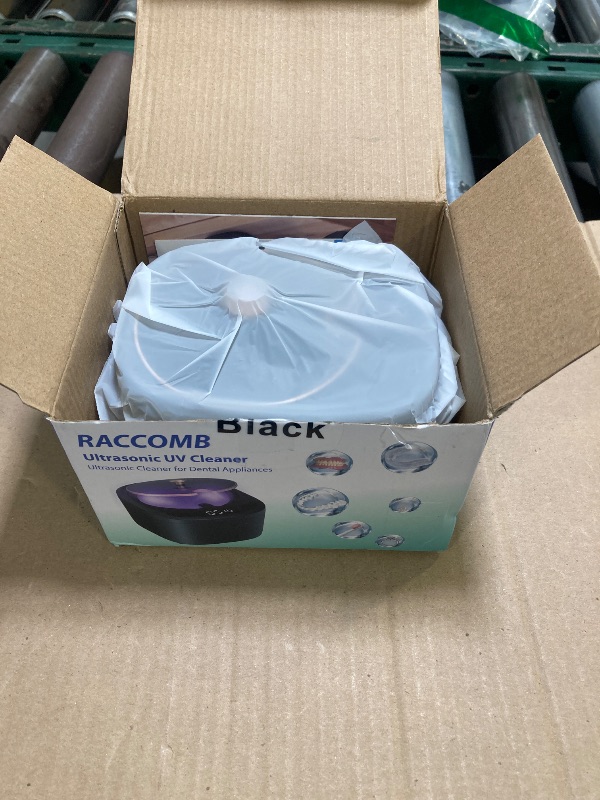 Photo 1 of Ultrasonic Retainer Cleaner Machine - Raccomb 45kHz LED Light Ultrasonic Cleaner for Dentures, Aligner, Mouth Guard, Night Guard Cleaner, 230mL Sonic Cleaning Machine for Jewelry, Dental Appliances